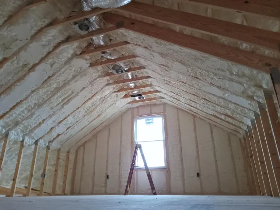 Spray foam roofing application for Crawl Space Insulation project in Clarksville